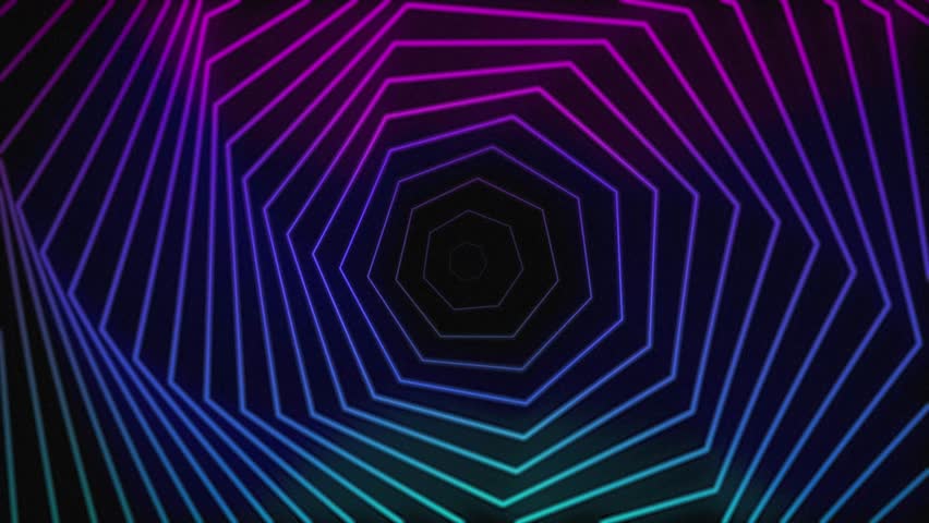 A dark background with glowing blue and purple hexagonal shapes forming a tunnel effect receding into the distance. - Powered by Shutterstock - Get 15% off with code: PIKWIZARD15