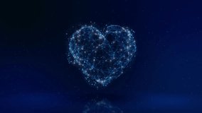 Futuristic Digital Heart Made of Blue Network Connections lines points love technology innovation human connection sci-fi digital for medical digital health cyber romance research, scanning, content. - Powered by Shutterstock - Get 15% off with code: PIKWIZARD15