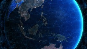 Digital globe rotating, zooming India country. Data analysis Technology Globe rotating India Country data analysis background. social world network. business exchange Social media, data distribution. - Powered by Shutterstock - Get 15% off with code: PIKWIZARD15