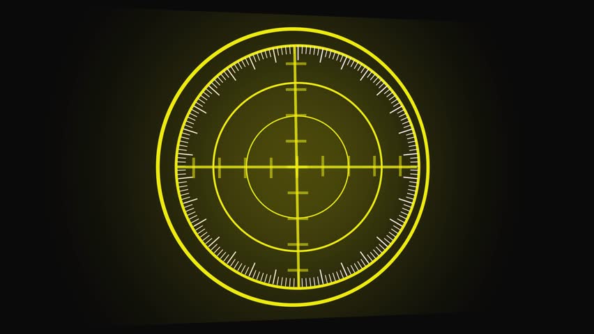 Animated futuristic hud targeting system yellow laser sight reticle scope overlay precision aiming military digital design. Animated yellow laser sight reticle scope overlay futuristic. - Powered by Shutterstock - Get 15% off with code: PIKWIZARD15