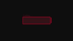 Animated red progress bar half full charging battery low energy digital interface motion graphic. Red loading bar animation dark background progress . - Powered by Shutterstock - Get 15% off with code: PIKWIZARD15
