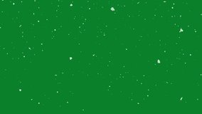 Snowfall effect with bright white snowflakes falling against a green screen backdrop - Powered by Shutterstock - Get 15% off with code: PIKWIZARD15
