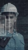 Scope scanning and data processing against 3d hologram over male architect holding digital tablet. architecture and engineering technology concept - Powered by Shutterstock - Get 15% off with code: PIKWIZARD15