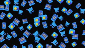 Seamless pattern cyber monday with online shopping icons. Suitable for digital marketing promotions and ecommerce advertisements. Perfect for web banners. - Powered by Shutterstock - Get 15% off with code: PIKWIZARD15