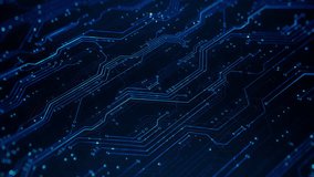 Seamlessly Loopable Animation of Isometric view of Printed Circuit Board Pattern. Modern Abstract Technology themed Background with Lines and Motherboard Traces. Concept: Innovation in Electronics - Powered by Shutterstock - Get 15% off with code: PIKWIZARD15