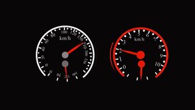 Animated speedometer gauges red black minimalist design car dashboard rpm tachometer. Car dashboard speedometer gauges animation red black minimalist design rpm tachometer seamless motion. - Powered by Shutterstock - Get 15% off with code: PIKWIZARD15