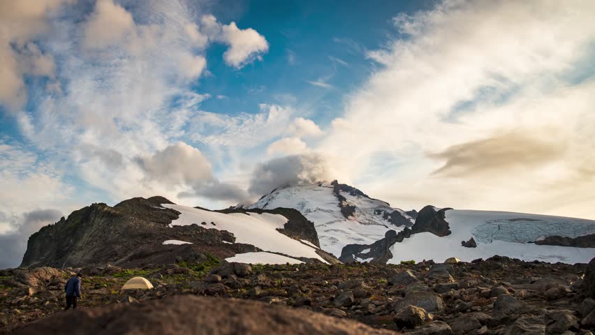 Mt Baker, Washington, USA seen from Camp Kiser