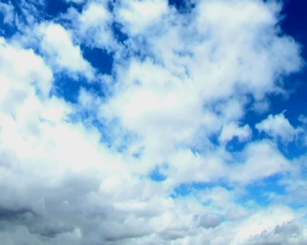 White clouds blue sky