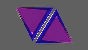 Abstract Prism 3D Glass Refraction Loop Iridescent Triangle Logo, Pyramid Color Spectrum Light Background, Transparent Alpha Animation, 4K Seamless Render - Powered by Shutterstock - Get 15% off with code: PIKWIZARD15