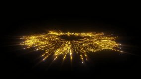 4K Animation of Radiating Golden Particles and Light Trails – Abstract Background for Events and Birthdays - Powered by Shutterstock - Get 15% off with code: PIKWIZARD15