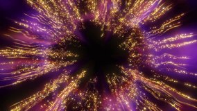 4K Animation of Radiating Golden Particles and Light Trails – Abstract Background for Events and Birthdays - Powered by Shutterstock - Get 15% off with code: PIKWIZARD15