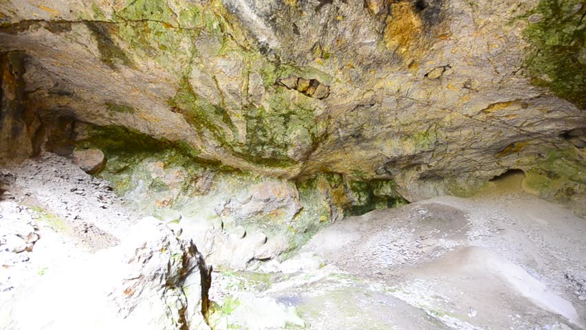 heaven and hell underground Green deep cave colorful stones
