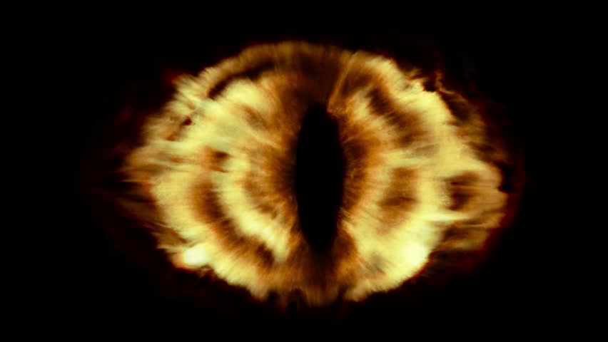 The mystical eye of the demon. The Eye of Sauron. A fiery eye in the dark.