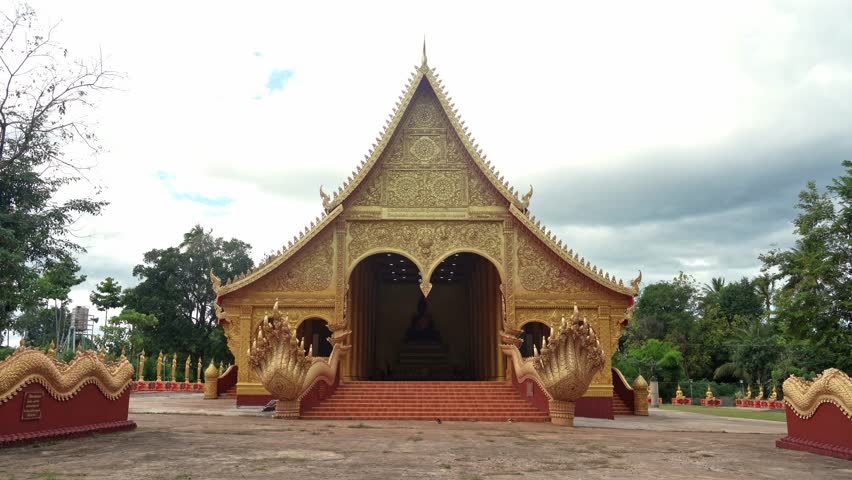 Big statue and beautiful temple
