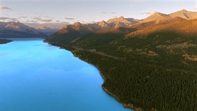 Slow panning aerial video of Abraham Lake and Icefields Parkway, Alberta - Powered by Shutterstock - Get 15% off with code: PIKWIZARD15