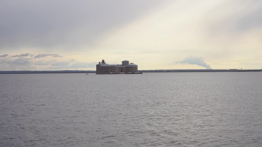 Fort Alexander I, or Plague Fort. Naval fortress on artificial island in Gulf of Finland near St. Petersburg and Kronstadt. 