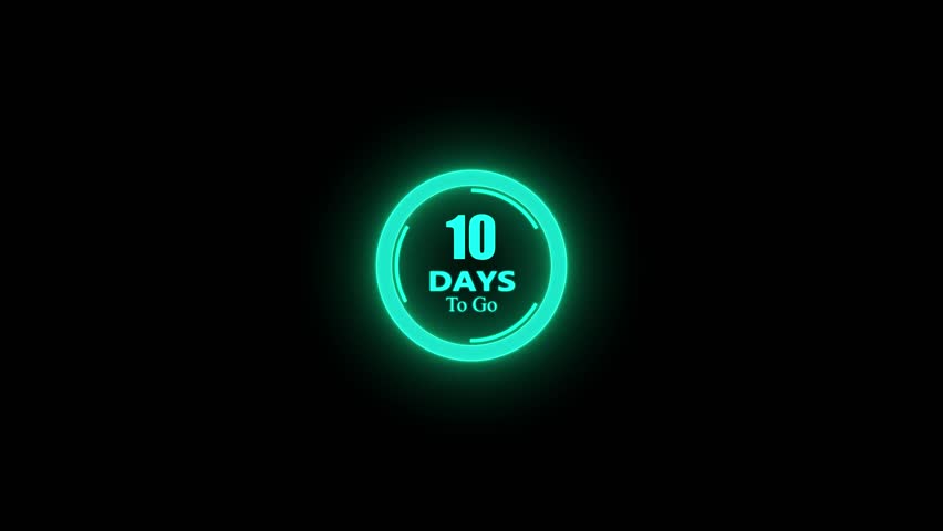 Modern Typography countdown: "5 Days To Go" for event Marketing Promo, Animated Circular Timer with "5 Days To Go" for Limited Time Offer graphic