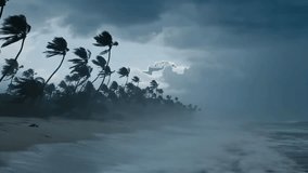 Palm Trees Swaying on Beach During Tropical Storm — Coastal Storm Footage
Cinematic 4K footage of palm trees bending and swaying on a tropical beach during a storm. This video captures the raw energy  - Powered by Shutterstock - Get 15% off with code: PIKWIZARD15