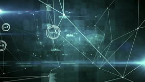 Glowing circle lighting up as clock interface rotating minute hand activating nodes streaming data. Futuristic, technology, analytics, digital, network, innovation, cyberspace - Powered by Shutterstock - Get 15% off with code: PIKWIZARD15