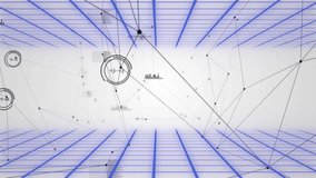 Upon loading blue wireframe grid network appearing, text THANK YOU! fading in red box for emphasis. Futuristic, digital, technology, connectivity, data visualization, abstract, geometric - Powered by Shutterstock - Get 15% off with code: PIKWIZARD15