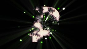 At start, blocky 3D cloud cluster appearing in black void, pulsing, rotating and revealing letter P. Abstract, luminous, cosmic, generative, futuristic, digital, geometric - Powered by Shutterstock - Get 15% off with code: PIKWIZARD15