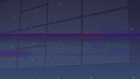 Static interference band appearing and shifting across data display wall simulating error detection. Technology, data visualization, digital interface, glitch effect, futuristic, dark aesthetics - Powered by Shutterstock - Get 15% off with code: PIKWIZARD15