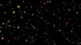 A vibrant abstract background featuring scattered multicolor bokeh dots in neon greens yellows and pinks. This dynamic light particle effect is perfect for holiday overlays party invitations digital  - Powered by Shutterstock - Get 15% off with code: PIKWIZARD15