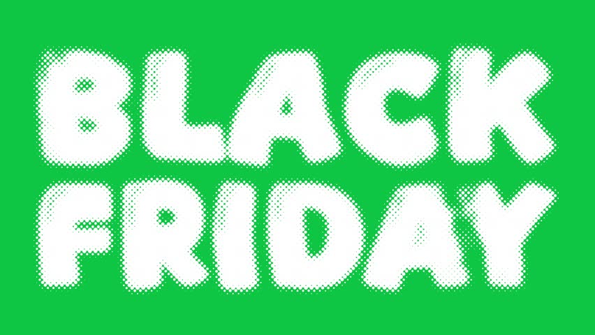 Checkered Halftone Pattern Abstract Background on green screen. Chequered Square Particles Subtle Texture Pop Art Design. Half Tone Contrast Graphic Minimalist Art Wide animation. Black friday concept