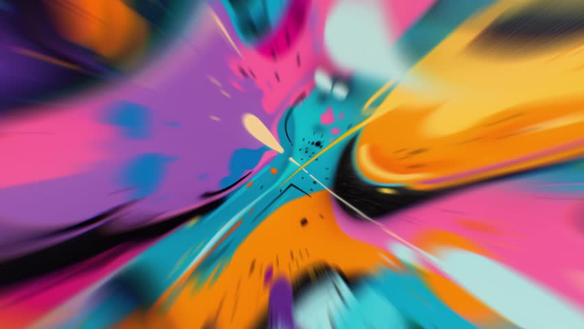 Seamless looping cartoon tunnel animation for VJ performances, concerts, and party visuals. Ideal for creating dynamic, colorful backgrounds and motion effects.