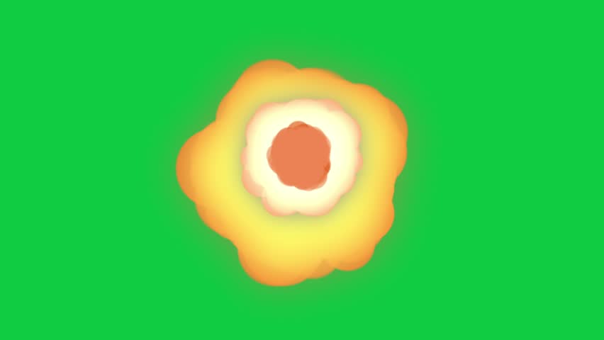 2D Cartoon Smoke Explosion Animation on Green Screen. Dynamic Fire and Smoke Blast VFX Element for Gaming, Motion Graphics, and Video Projects. - Powered by Shutterstock - Get 15% off with code: PIKWIZARD15