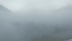 Dark Mystical Morning Fog Over Lake Grundlsee, Austria – 4K Aerial Drone Footage in Autumn - Powered by Shutterstock - Get 15% off with code: PIKWIZARD15