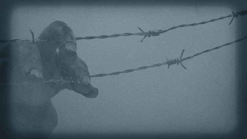 Soldier Caught On Barbed Wire WW2 Vintage 16mm