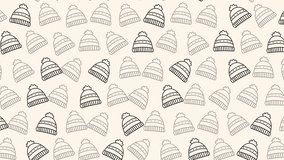 4K Cute Doodle Winter Knit Hat Seamless Pattern Background Loop Animation - Powered by Shutterstock - Get 15% off with code: PIKWIZARD15