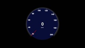 Digital speedometer animation car dashboard HUD interface night driving black screen. Car dashboard speedometer animation . - Powered by Shutterstock - Get 15% off with code: PIKWIZARD15