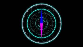 Rotating futuristic compass hud animation neon glowing lights sci fi navigation interface. Futuristic hud rotating compass navigation system neon glowing needle sci fi digital gauge. - Powered by Shutterstock - Get 15% off with code: PIKWIZARD15