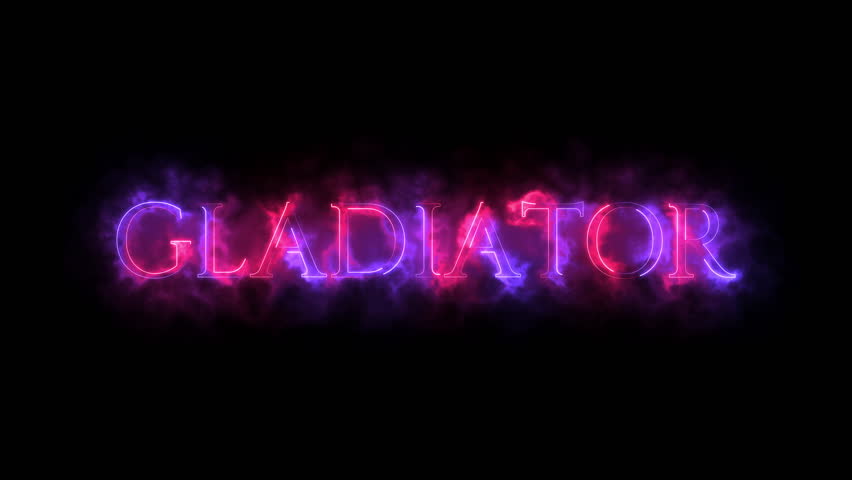 Gladiator text animation with fire effefct , 4k video