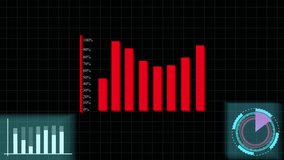 Financial data bar graph animation. Business growth success technology red modern futuristic digital marketing presentation stock footage 4k high resolution seamless loop. - Powered by Shutterstock - Get 15% off with code: PIKWIZARD15