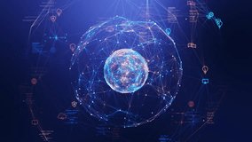 Futuristic AI sphere made of glowing cyber network connections, symbolizing data intelligence, innovation, and technology. Perfect for AI, big data, and digital transformation themes. - Powered by Shutterstock - Get 15% off with code: PIKWIZARD15