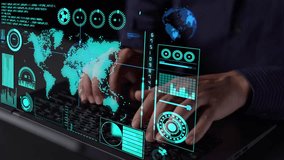 Connection network visualization showing global connection, network communication, digital connection analytic. Connect networks tool support real-time insight and improve connection system. Thunk - Powered by Shutterstock - Get 15% off with code: PIKWIZARD15