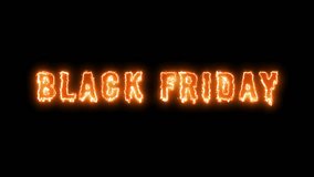 Black Friday sale with burning fire flame text animation,
 Animated black friday hot sale sign, fire effect, Light neon fire on black background. - Powered by Shutterstock - Get 15% off with code: PIKWIZARD15