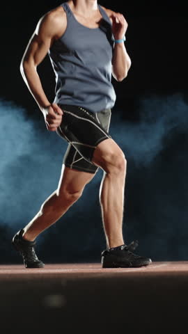 determined athlete man breathing during training vertical slow motion fullhd concentration mental power discipline strength endurance confidence motivation healthy lifestyle