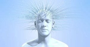 Artificial intelligence concept showing futuristic human mind connections. Technology and science related 3d animation. - Powered by Shutterstock - Get 15% off with code: PIKWIZARD15