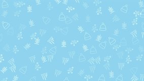 Seamless winter background with hats, icicles, snowflakes, and plants. Perfect for holiday cards, websites, social media posts, and winterthemed designs. - Powered by Shutterstock - Get 15% off with code: PIKWIZARD15