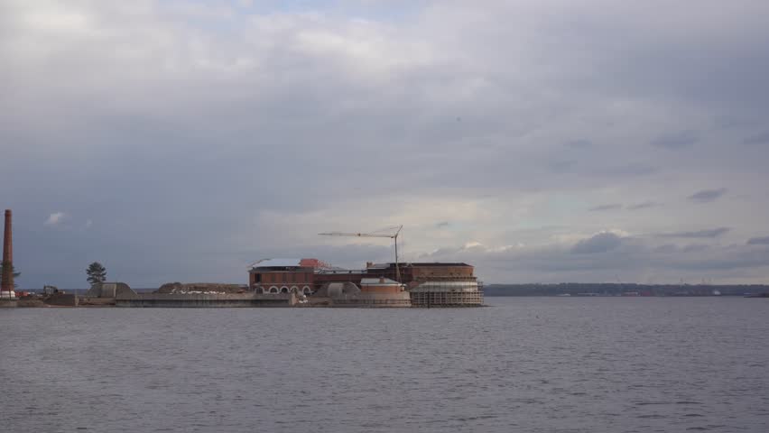 Fort Emperor Peter the Great. Kronstadt, Russia. Historical and architectural monument of 18th century. under restoration and reconstruction.