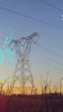 AI network and financial symbols over power lines at sunset. Technology, networking, finance, electricity, innovation, digital - Powered by Shutterstock - Get 15% off with code: PIKWIZARD15
