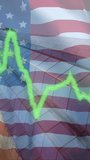 Stock market graph animation over American flag and city buildings. Finance, economy, investment, trading, growth, business - Powered by Shutterstock - Get 15% off with code: PIKWIZARD15