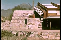 1950s - Home movie style 1950s footage of the construction of Taliesin West in Scottsdale, Arizona.