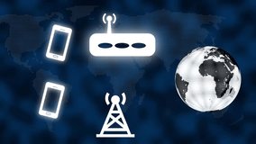 Conceptual illustration of global digital communication and wireless network connectivity - Powered by Shutterstock - Get 15% off with code: PIKWIZARD15