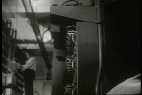 1940s - Archival film how the Western Union telegraph service delivers news and keeps people connected.