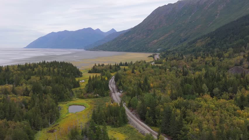 Aerial view of Turnagain Arm